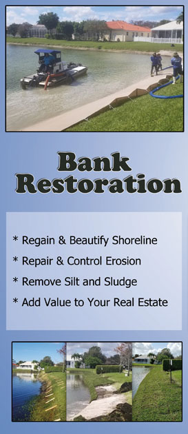 Palm Beach Aquatics Erosion Control services Canal Bank Erosion Restoration